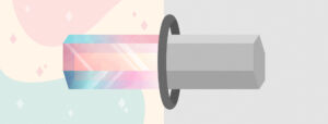 A bar is going through a ring and on the left side, it is colorful and bright, but on the right side, it is grey to indicate that things that look good may not always be good.