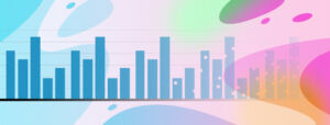 A bar chart is shown left to right across the image, fading as it moves toward the right to demonstrate the risk of losing relevancy. The background is a colorful lava lamp design indicative of the many changing factors that influence measurement.